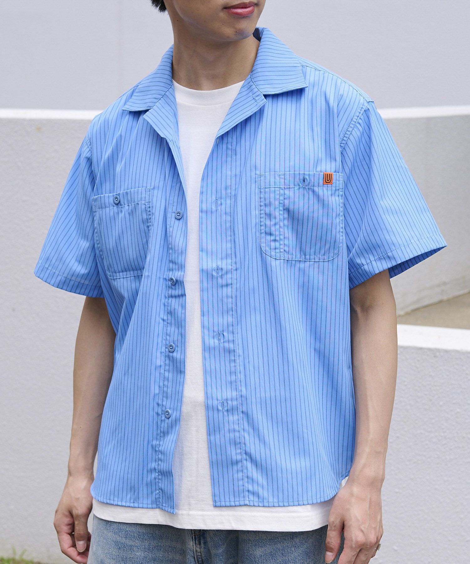 UNIVERSAL OVERALL オープンカラー ワークシャツ