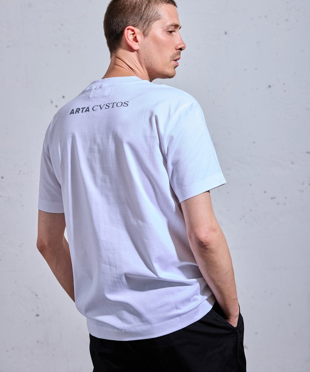 ARTA CVSTOS AC23TS01 BロゴTS シャツ 白シャツ 半袖 ロゴシャツ Tシャツ 男女兼用 メンズ レディース 綿100 オーガニック 日本製 普段着 お出かけ 旅行 シンプル おしゃれ ギフト プレゼント