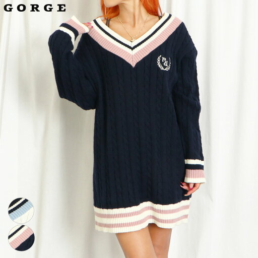 刺しゅう配色ケーブルチュニックワンピース GORGE ゴージ トレンド プチプラ レディース レディースファッションワンピース ニット 刺しゅう ケーブル編み チュニック 秋 冬 スクールガール 韓国ファッション 2442313 刺しゅう配色ケーブルチュニックワンピース GORGE ゴージ トレンド プチプラ レディース レディースファッションワンピース ニット 刺しゅう ケーブル編み チュニック 秋 冬 スクールガール 韓国ファッション 2442313