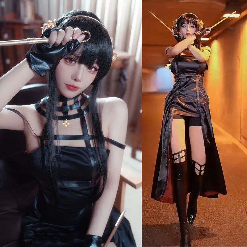 コスプレ衣装 仮装 変装 コスプレ 5点セット（ワンピース、衣装、手袋、靴下、頭飾り） cosplay ゲーム コスプレ 演出服 舞台 学園祭 文化祭 漫遊展 コスチューム プレゼント 髪飾り付き Cosplay制服 ハロウィン クリスマス イベント仮装