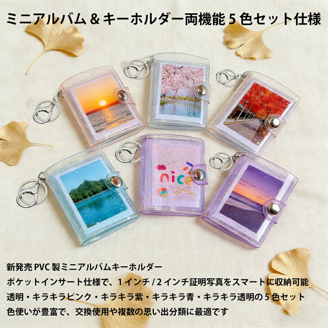 フォトアルバムキーチェーン 2インチ ミ ニフォトアルバム キ ーチェーン 28ポケット ミ ニ インタースティシャルポケット写真収納ホルダー キーチェーン付き 写真カード 友情 結婚式 卒業式 記念日用