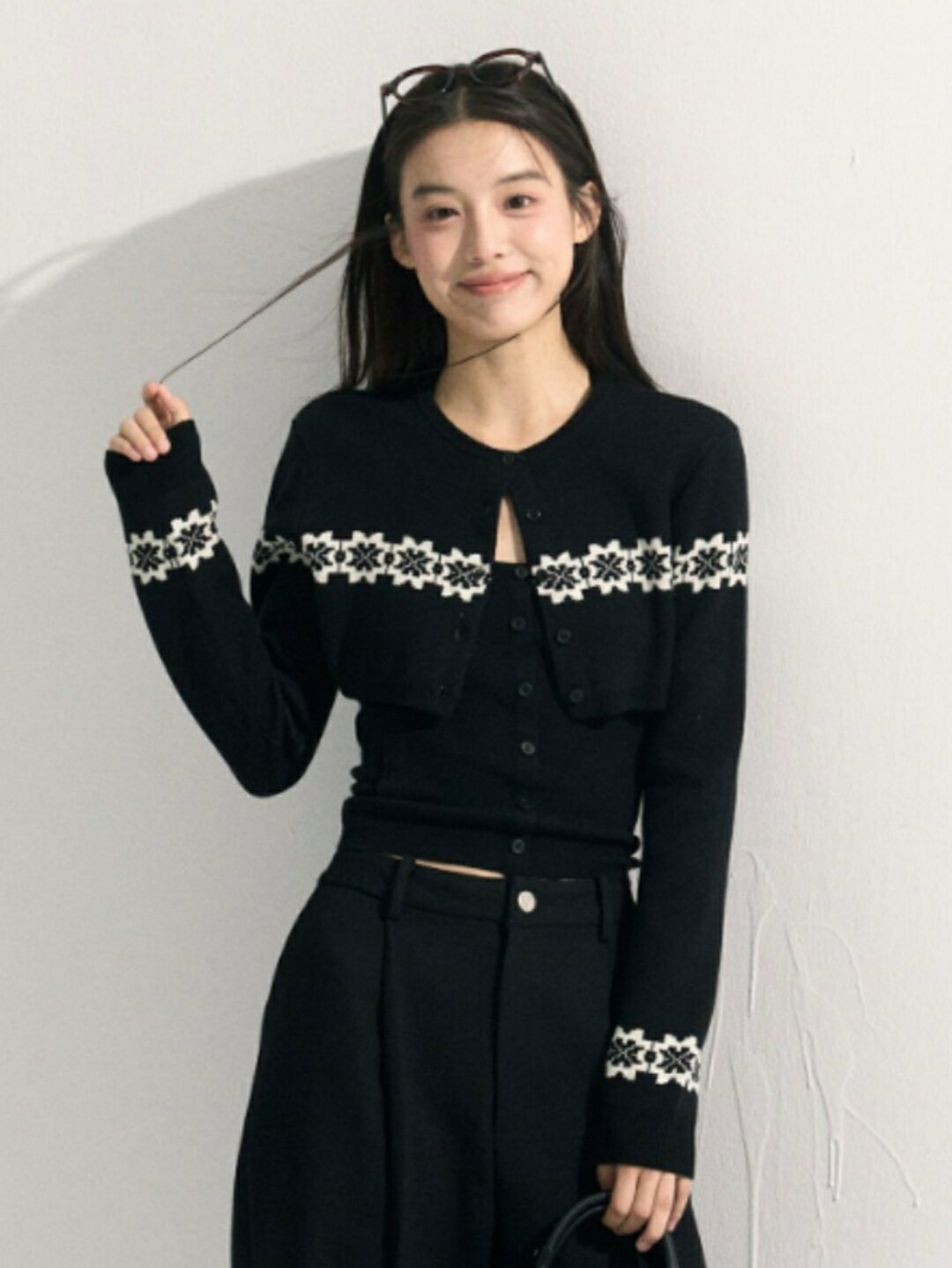 乐天商城 - セットアップ レディース ニットカーディガン サスペンダー 着回し 2点セット 大人 きれいめ カジュアル