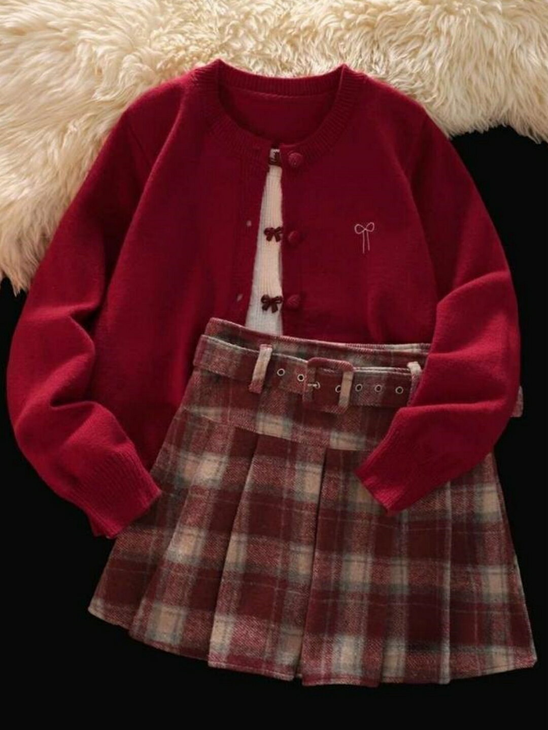 レディース カジュアル セットアップ フェイクツイード カーディガン チェックスカート 上品 エレガント お嬢様風 フォーマル オケージョン 通勤 オフィス 入学式 卒業式 春服