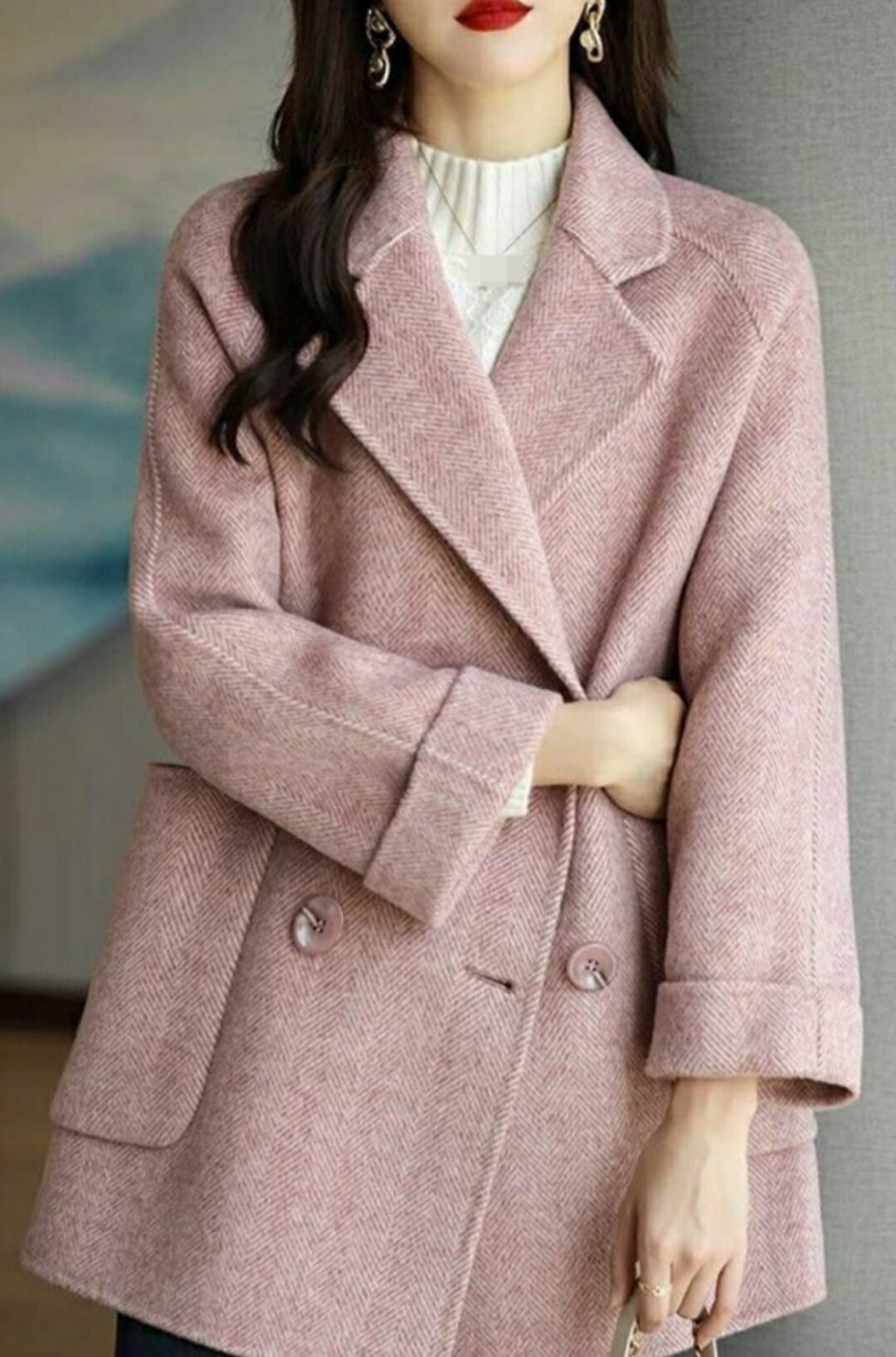 Coat - フィットジャケット レディース 秋冬 アウター 長袖 ミドル丈 スリムフィット きれいめ エレガント