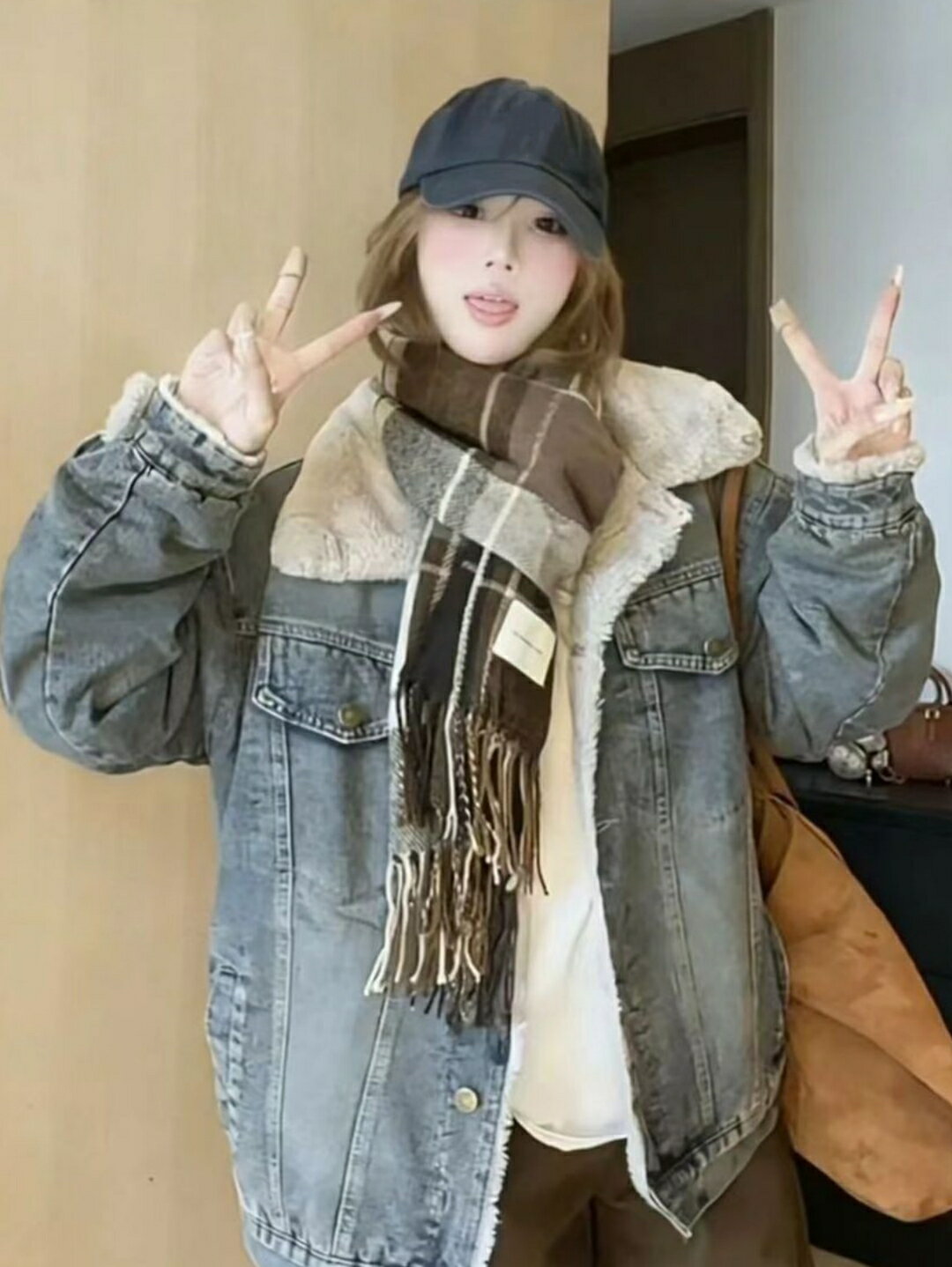 Rakuten - レディース ファッション オシャレ カワイイ 女性用 シンプル 大人カワイイ デニム ジャケット 秋冬 韓国ファッション 厚手 トップ コットン 服