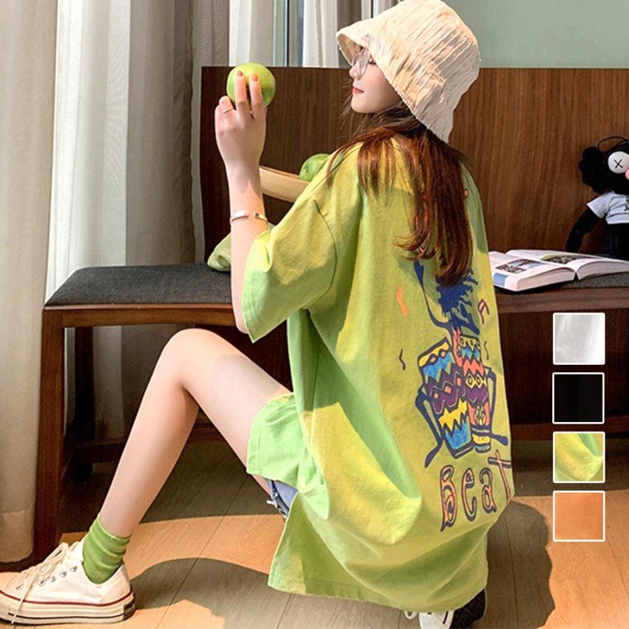プリントTシャツ チュニックロンt 半袖爆買おしゃれ 可愛い かわいい 送料無料 新作