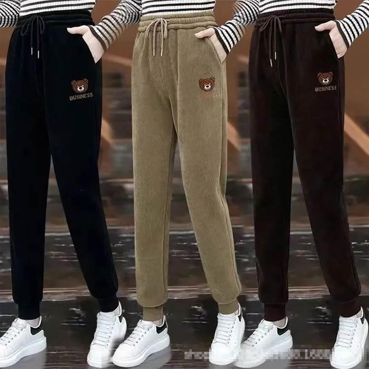 裏起毛 スカンツ レディース ロングパンツ スウェットパンツ コーデュロイ ルームウェア 冬 パンツ スウェット 裏起毛パンツ 極暖 防寒ズボン ボト gori-10007804 ゴリー楽天市場店 サンプル画像2