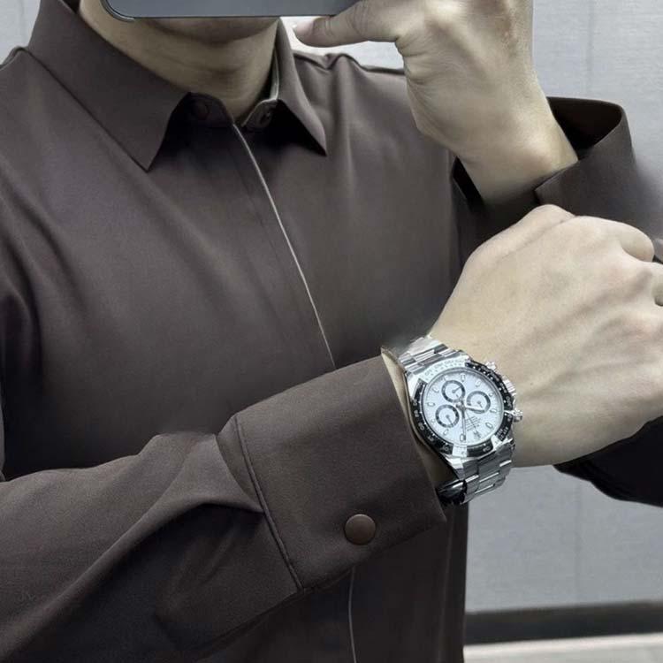 30代 ビジネス 紳士服 シャツ トップス シャツ 防寒着 L 長袖シャツ 暖かい 裏起毛*裏起毛なし！シニア服 裏起毛シャツ シャツ ボアシャツ 秋 gori-10012307 ゴリー楽天市場店 サンプル画像2