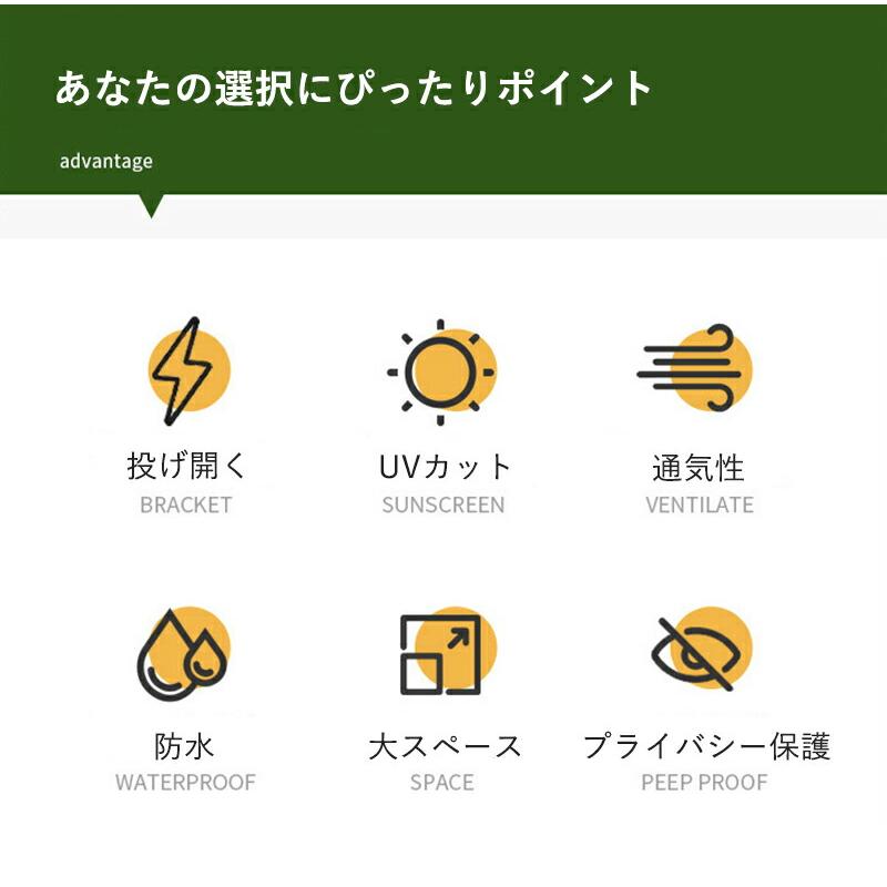 ワンタッチテント 3人用 4人用 ドームテント UVカット 軽量 簡易テント ファミリーキャンプ アウトドア 海 海辺 ビーチ 日よけ キャンプ用品 セット gori-10028151 ゴリー楽天市場店 サンプル画像2