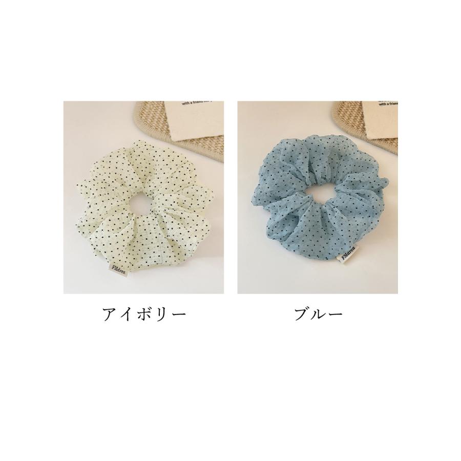 シュシュ ヘアゴム ドット柄【ネコポス投函】 gori-10028312 ゴリー楽天市場店 サンプル画像2