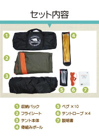 5人用ハヤブサテントセット内容_単品