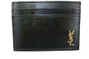 サンローラン パスケース SAINT LAURENT PARIS YSL CREDIT CARD CASE サンローラン パリ パスケース カードケース ID 定期入れ ブラック 黒 美品