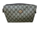 グッチ GUCCI ポーチ PVC レザー ベージュ ブラウン 039 113 6562