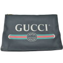 GUCCI グッチ グッチプリント ポートフォリオ 500984 メンズ クラッチバッグ レザー【中古】【状態良好】【レザー】