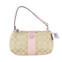 COACH コーチ ウォレットポーチ シグネチャー ライトカーキ F47706 【中古】【送料無料】