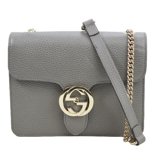 グッチ GUCCI インターロッキング チェーンショルダー レザー グレー 510304 【送料無料】のサムネイル