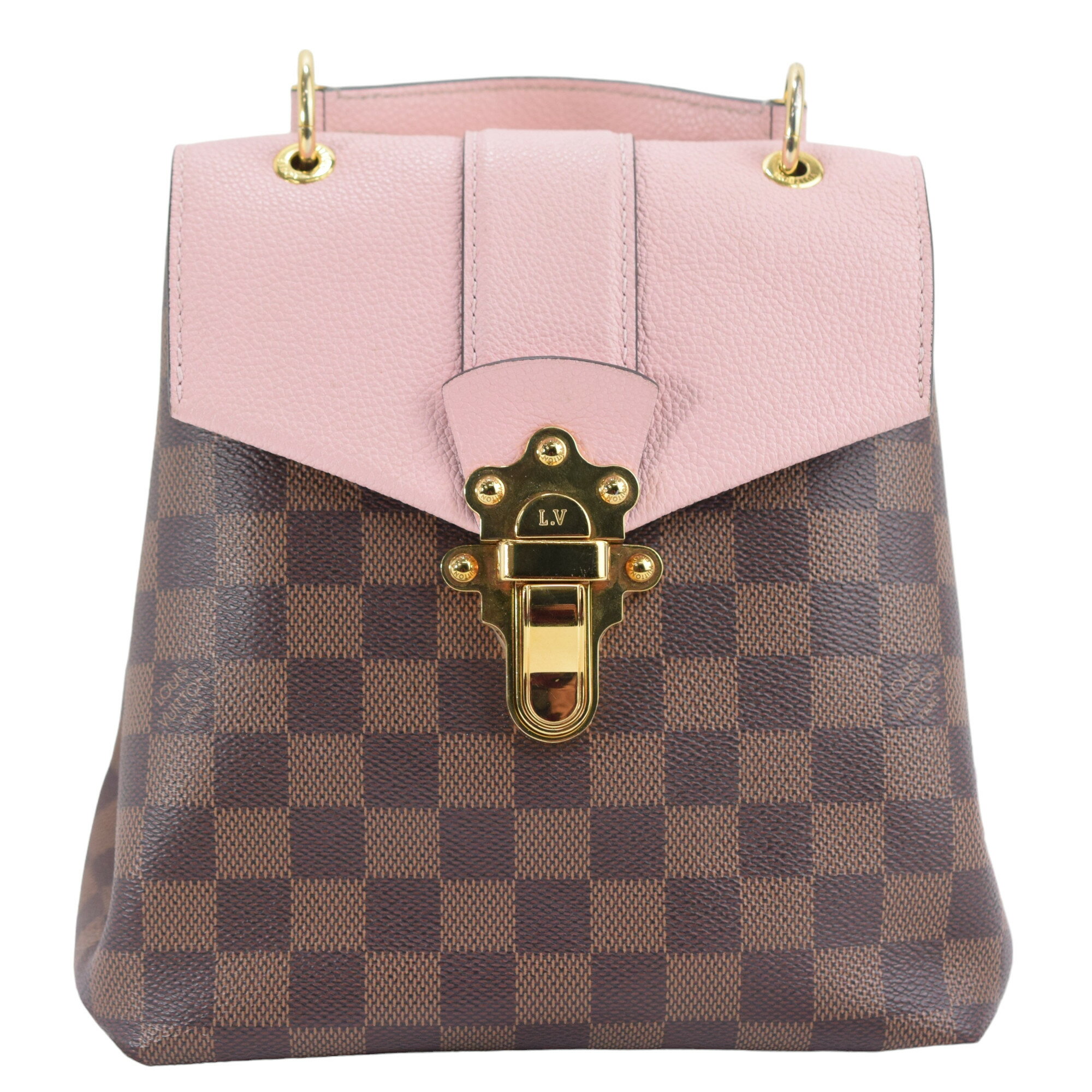 ルイヴィトン LOUIS VUITTON クラプトン N42262 ダミエ バックパック リュック ブラウン/ピンク 廃盤品 【中古】【状態良好】