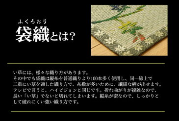 い草 花ござ カーペット 嵐山 本間4.5畳 約286×286cm ラグ い草 い草ラグ 和柄 紅葉柄 袋織り 涼やか リビング ヒバエッセンス加工 抗菌 防臭 天然素材おしゃれ 北欧 訳あり ギフト 送料無料