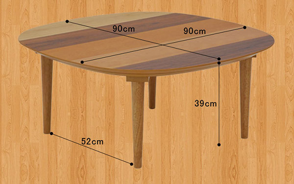 こたつ 家具調こたつ 日本製 カジュアルこたつ 90 正方形 （こたつ コタツ 炬燵 おこた 暖卓 座卓 テーブル 脱臭 暖房機器 省エネ）送料込み おしゃれ 北欧 ギフト 送料無料 父の日