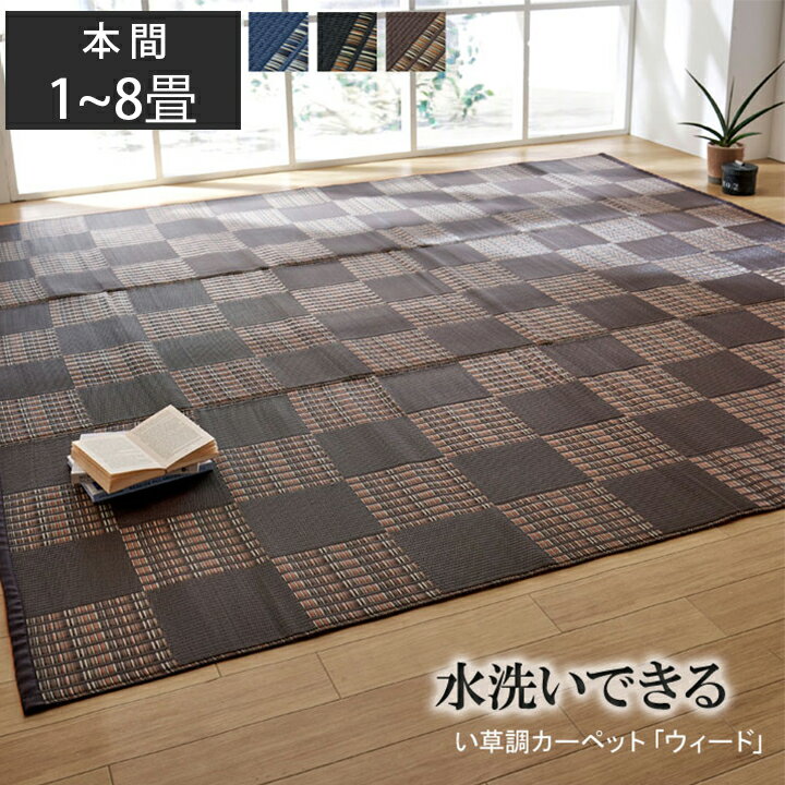 い草ラグ い草カーペット い草 マット 1畳 2畳 3畳 4.5畳 6畳 8畳 国産 い草 調 ラグ 洗えるイ草調 PP カーペット ウィード 本間 長方形 上敷 い草調ラグ いぐさ調 ござ 茣蓙 ポリプロピレン 水拭き 水洗い 夏用 ギフト 送料無料