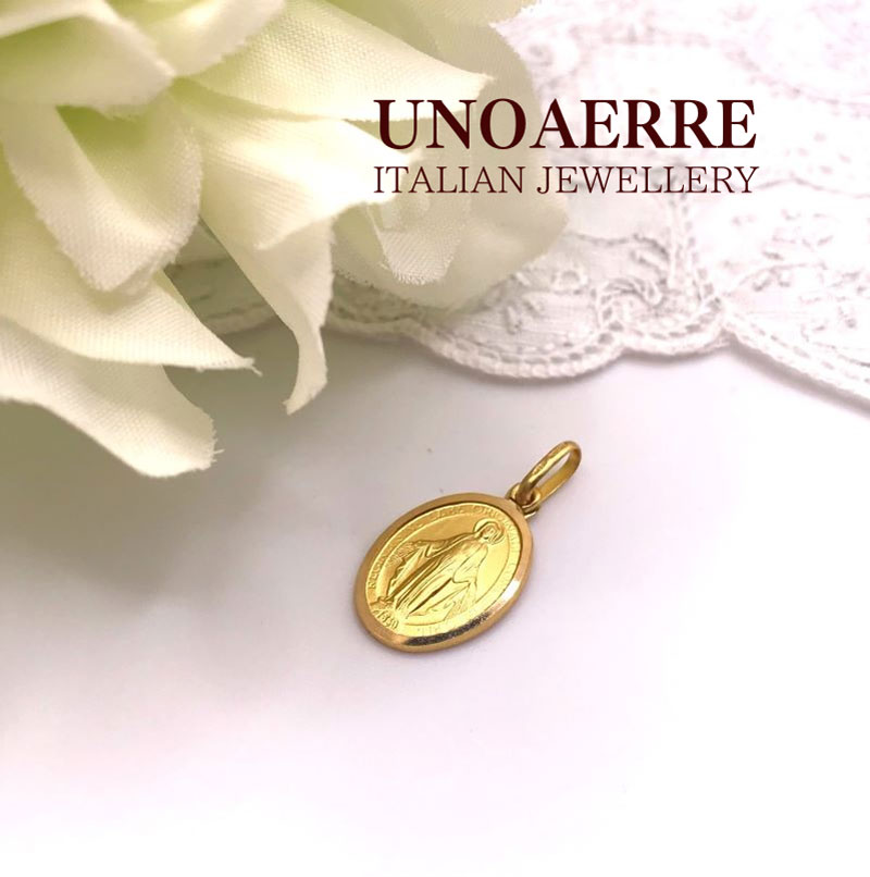 ウノアエレ ペンダントトップ レディース イエローゴールド Mサイズ K18 014MMB0200 メダイ UNOAERRE 750 18金 プレゼント ギフト...