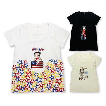 50%OFFセール BettyBoop ベティ・ブープ ベティブープ レディース ティーシャツ Tシャツ BE13TS 3柄 スター I LOVE BB バイク ホワイト ブラック ベージュ セール 秋冬 新生活 プレゼント ※ラッピング不可 楽天box受取対象商品 ギフト