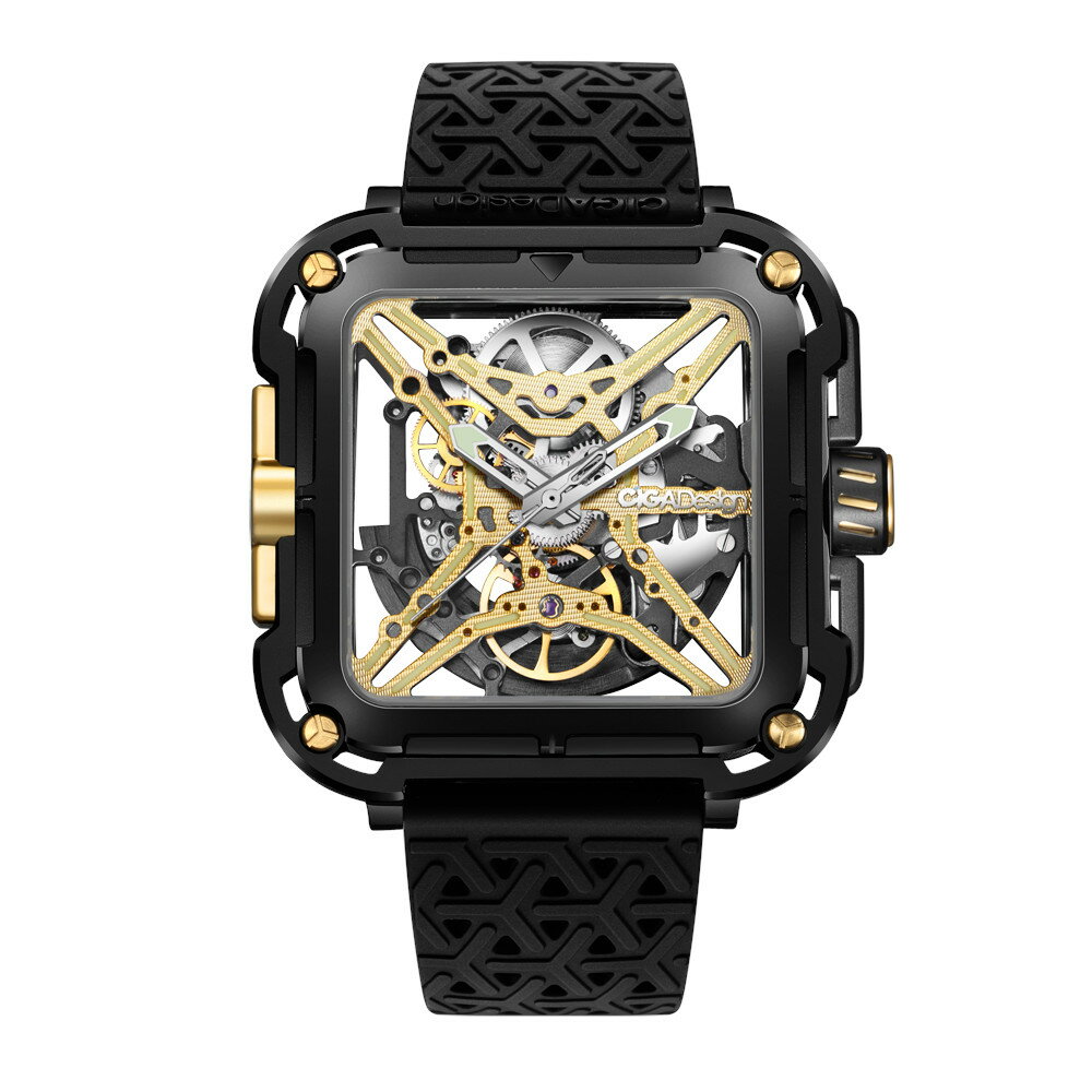 Rakuten - シガ デザイン シリーズX ゴリラ ゴールデン X021-BLGO-W25BK チタン 腕時計 メンズ 自動巻 CIGA Design Series X Gorilla Golden