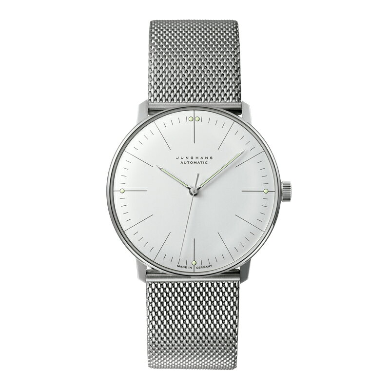 ユンハンス マックスビル 027 3501 02M サファイアクリスタル 腕時計 メンズ JUNGHANS Max Bill 027/3501.02M 自動巻 メタルブレス