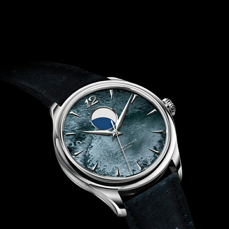 シャウボーグ ロッキームーン ブルー ROCKYMOON-BL 自動巻き 腕時計 メンズ SCHAUMBURG ROCKY MooN Little MooN collection レザーストラップ ムーンフェイズ