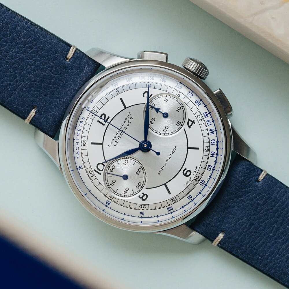 ラボア ヘリテージ クロノグラフ 324.442 手巻き 腕時計 メンズ LEBOIS＆Co Heritage Chronograph Black dial