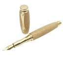 エフスタイル 万年筆 TWM18206 L/Beige 銘木万年筆/栗ちじみ杢 fstyle Precious wood/Fountain pen 中字 コンバーター付き 木製