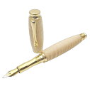 エフスタイル 万年筆 TWM18302 Beige 銘木万年筆/栃ちじみ杢 fstyle Precious wood/Fountain pen 中字 コンバータ...