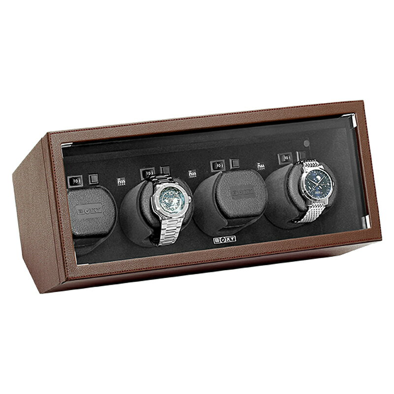【マラソン期間ポイント2倍】 特価品 ボクシーデザイン ウォッチワインダー DC-04DLDBR 4個巻き BOXY D..