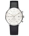 ユンハンス 腕時計 メンズ ユンハンス マックスビル 027 4800 02 サファイアクリスタル 腕時計 メンズ JUNGHANS Max Bill Chronoscope 027/4800.02 自動巻 レザーストラップ