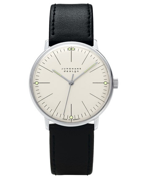 ユンハンス マックスビル 027 3700 02 サファイアクリスタル 腕時計 メンズ JUNGHANS Max Bill HandWind 027/3700.02 レザーストラップ 027370002