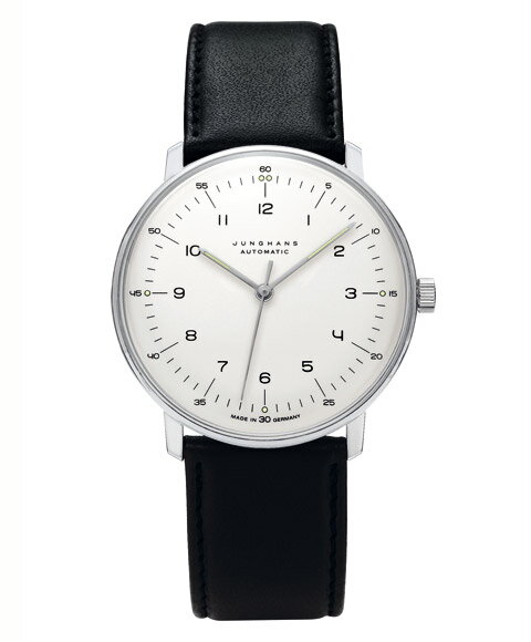 ユンハンス マックスビル 027 3500 02 自動巻 サファイアクリスタル 腕時計 即納可能! メンズ JUNGHANS Max Bill 027/3500.02 レザーストラップ 機械式 カジュアル ビジネス