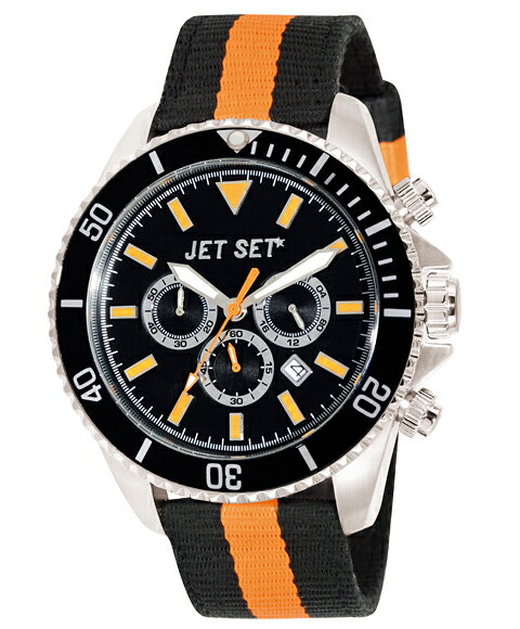 ワケあり アウトレット JET SET ジェットセット 腕時計 J21203-15 SPEEDWAY クロノグラフ オレンジ系