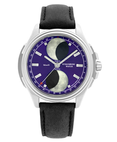 シャウボーグ アーバニック ダブルムーン URBANIC-DMOONBL 腕時計 メンズ SCHAUMBURG URBANIC DOUBLE MOON 自動巻 レザーストラップ