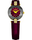 ジョウィサ J5シリーズ 5.013.S 腕時計 レディース JOWISSA ゴールド レザーストラップ ワインレッド系