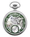 エポス スモール モダン スケルトン ポケットウォッチ 2003AGR 懐中時計 メンズ epos Small Modern Skeleton Pocket Watch クロノグラフ スケルトン 敬老の日 ギフト お祝い 還暦 喜寿 米寿 グリーン系