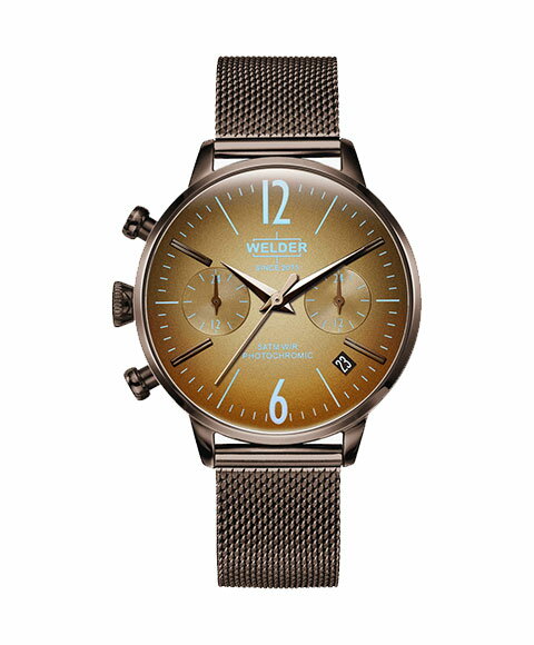 C, D, T, R, W - 特価品 ウェルダー ムーディ WWRC711 腕時計 レディース ユニセックス WELDER MOODY DUAL TIME 36MM ブラウン系