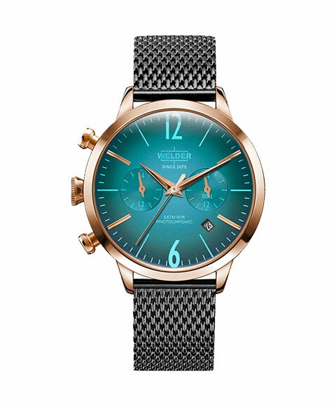 特価品 ウェルダー ムーディ WWRC602 腕時計 レディース ユニセックス WELDER MOODY DUAL TIME 38MM ゴールド ブラック系