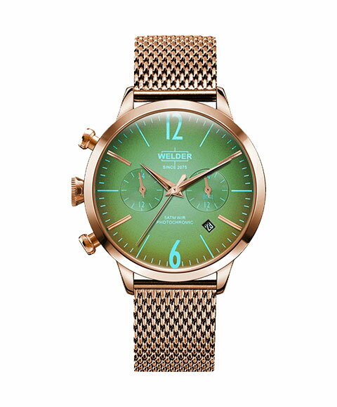 特価品 ウェルダー ムーディ WWRC605 腕時計 レディース ユニセックス WELDER MOODY DUAL TIME 38MM ゴールド(2)