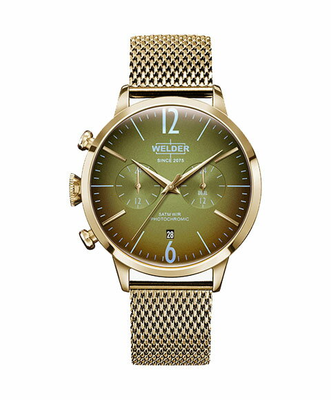 特価品 ウェルダー ムーディ WWRC813 腕時計 メンズ ユニセックス WELDER MOODY DUAL TIME 42MM ゴールド