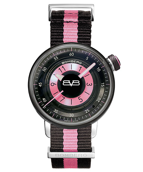 アウトレット ボンバーグ BB-01 CT38H3PBA.05-2.9 腕時計 レディース クォーツ BOMBERG ピンク & ブラック レザーストラップ ブラック系