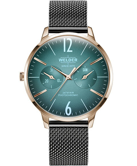 特価品 ウェルダー ムーディ 特価品 ウェルダースリム WWRS602 腕時計 レディース WELDER MOODY SLIM DAY DATE 36MM ブラック系