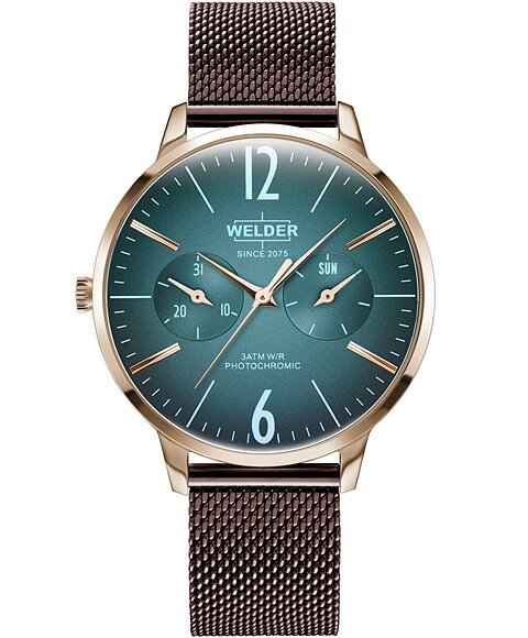 特価品 ウェルダー ムーディ 特価品 ウェルダースリム WWRS610 腕時計 レディース WELDER MOODY SLIM DAY DATE 36MM ブラウン系