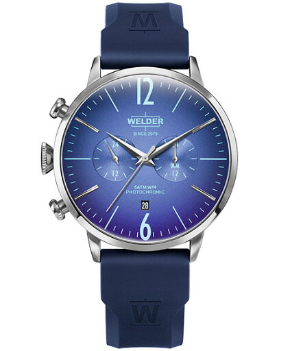 特価品 ウェルダー ムーディ ラバーストラップ WWRC514 腕時計 メンズ WELDER MOODY DUAL TIME 45MM RUBBER STRAP レザーストラップ ブルー系 特価品 ウェルダー ムーディ ラバーストラップ WWRC514 腕時計 メンズ WELDER MOODY DUAL TIME 45MM RUBBER STRAP レザーストラップ ブルー系