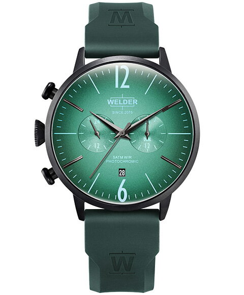 Rakuten - 特価品 ウェルダー ムーディ ラバーストラップ WWRC517 腕時計 メンズ WELDER MOODY DUAL TIME 45MM RUBBER STRAP レザーストラップ グリーン系
