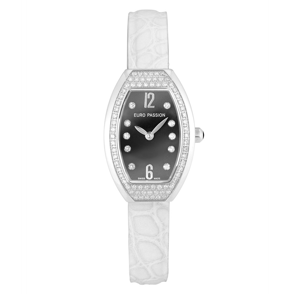 Rakuten - アウトレット ユーロパッションウォッチ トノー・ハーフパヴェ 923BA-AWH 腕時計 レディース EURO PASSION WATCH Tonneau Half Pave ホワイト系